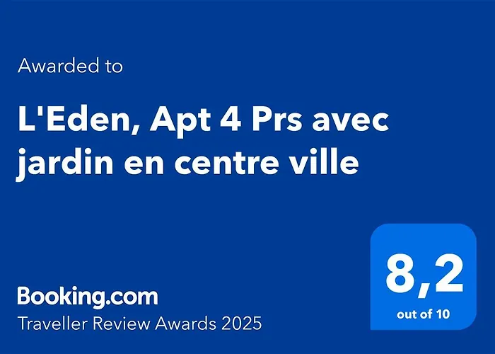 L\'Eden, Apt 4 Prs Avec Jardin En Centre Ville